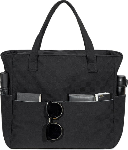 LEDAOU Beach Bag Waterproof Sandproof Women Tote Bag Pool Bag with Zipper for Gym Grocery Travel with Wet Pocket