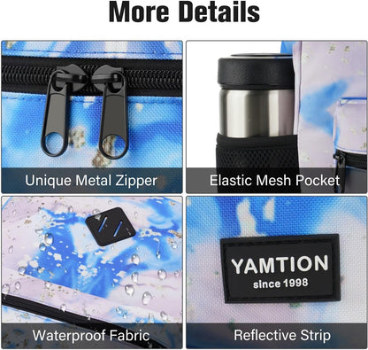 School Backpack,Classic Cute Bookbag Men and Teen Boy Schoolbag with USB Charging Port for High School College Office Work Travel