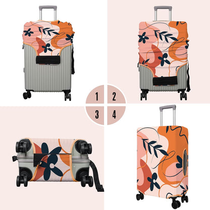 Travel Luggage Cover Suitcase Protector Fits 18-32 Inch Wheel Covers PatternedTravel Related Items Flower Luggage Protector Elastic XL