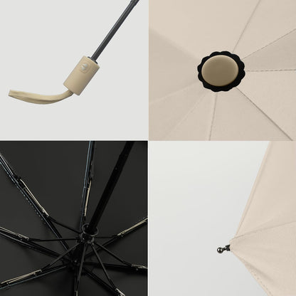 BAODINI Small UV Protection Travel Umbrella Compact for Rain and Sun UPF 50+ 41 inch Portable Umbrella for Women and Men