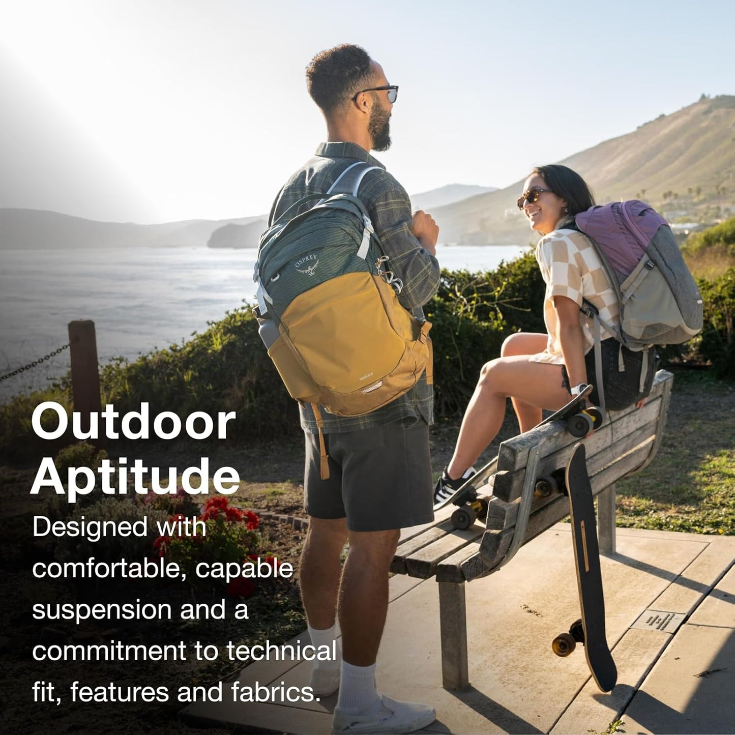 Osprey Nebula Commuter Backpack, Tungsten Soundwave/Grey Heather