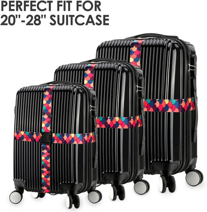 Adjustable Travel Luggage Strap Suitcase Belt Travel Bag Accessories 1.96 in W x 6.23 ft L