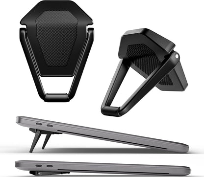 Laptop Stand for Desk, Portable Anti-Slip Keyboard Riser, Zinc Alloy Keyboard Stands, Computer Stand Compatible with MacBook Air/Pro, 10-15.6 Inches Laptops and Keyboards (Black)