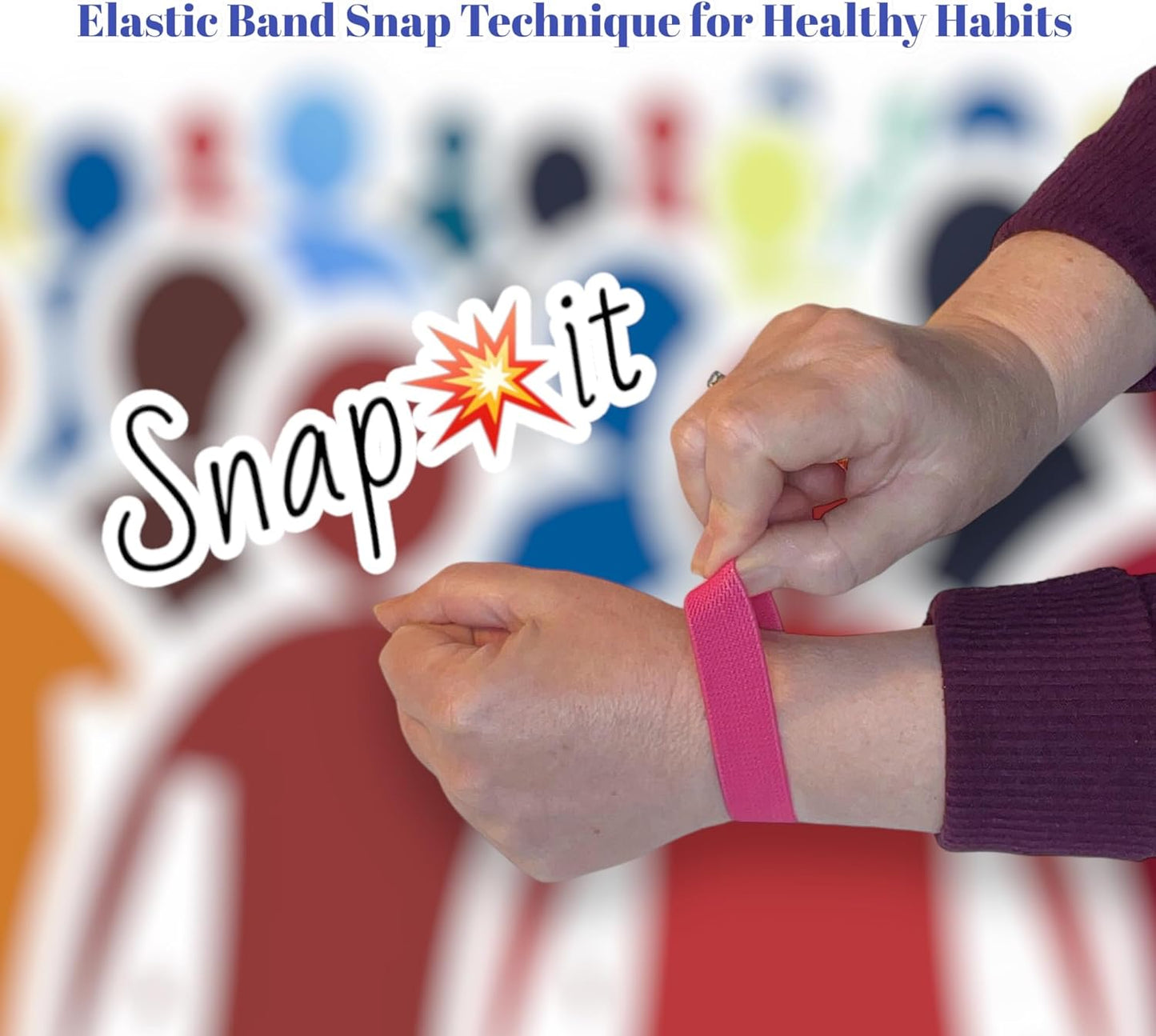 AcuBalance Motion Sickness Bracelets – Comfortable Waterproof Acupressure Band for Natural Nausea Relief, Ideal for Travel (Pair), Pink (Medium 7")