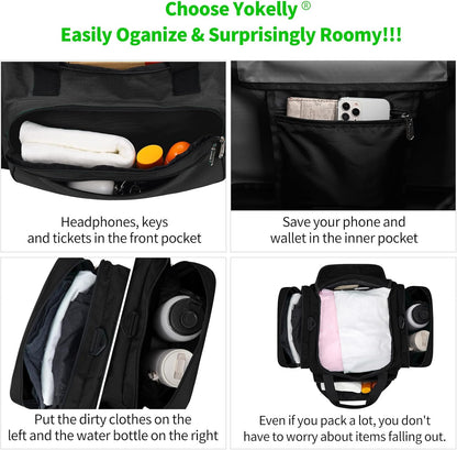 Sports Duffel Bag 26 Inch Travel Gym Duffle - Black