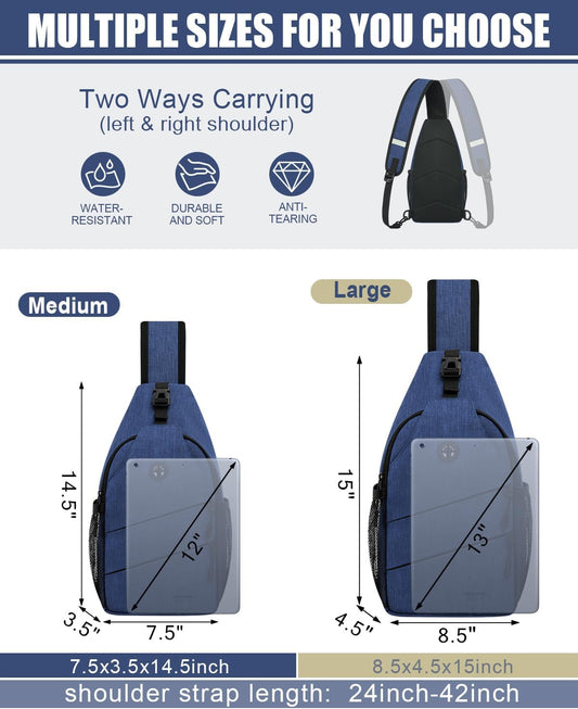 Crossbody Bags for Women Men Trendy Sling Bag Bakpack Casual Chest Bag with Convertible Shoulder Strap
