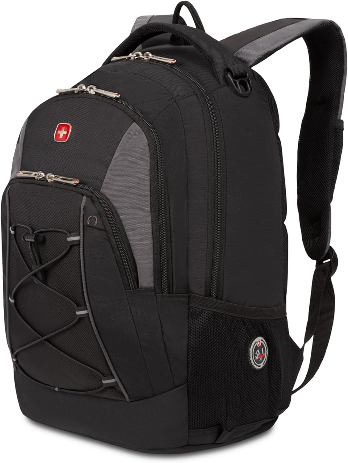 SwissGear 1186 Bungee Backpack, Black/Grey, 17-Inch