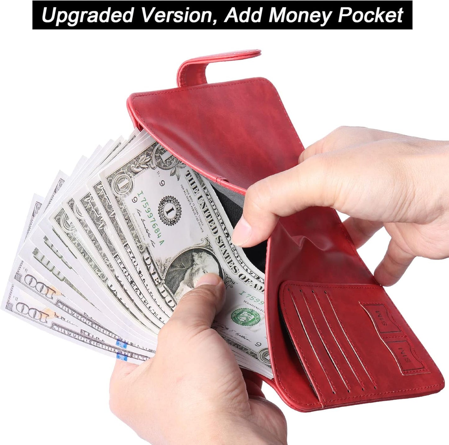 Airtag Passport Holder Cover Wallet Travel Essentials Leather Rfid Blocking Case Vacation Luggage Must Haves Travel Accessories for Men Women (117#Red)