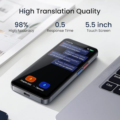 Language Translator Device, 5.5" High-end Upgraded Ai Translator No WiFi Needed - Image 3