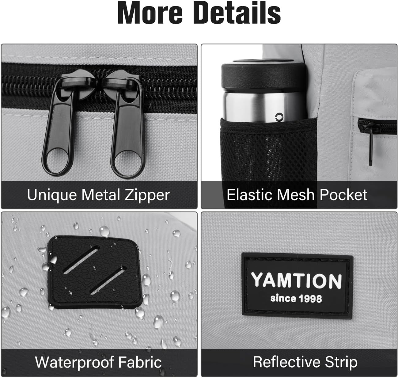 17 Inch Unisex School Backpack,Classic Bookbag Adults and Teens Schoolbag with USB Port for High School College Office Work Travel