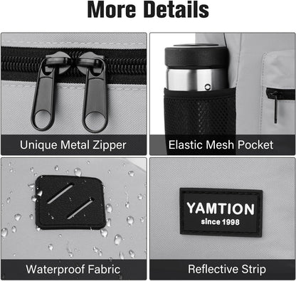 17 Inch Unisex School Backpack,Classic Bookbag Adults and Teens Schoolbag with USB Port for High School College Office Work Travel