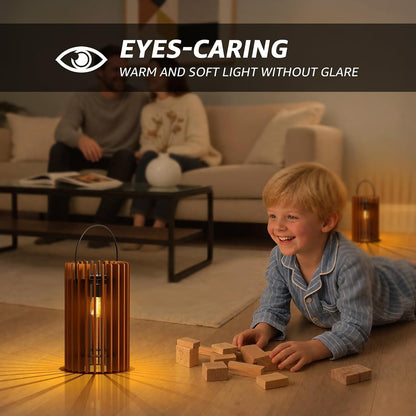 2 Set Solar Lantern Outdoor Rattan Lamp Outside Lights Hanging LED with IP44 Rating for Patio Garden Decor Porch Yard Table Top Decorative Tree Home