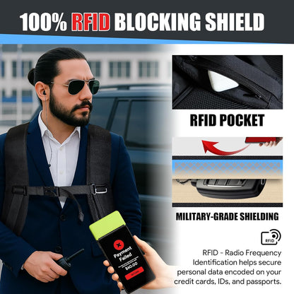 55L Extra Large Travel Backpack, Expandable 50L - 60L Carry On Backpack, Travel Luggage Suitcase Anti-Theft TSA Flight Laptop Bag, Sturdy 18.4 Inch XXXL Daypack Weekender Gifts for Men, Black