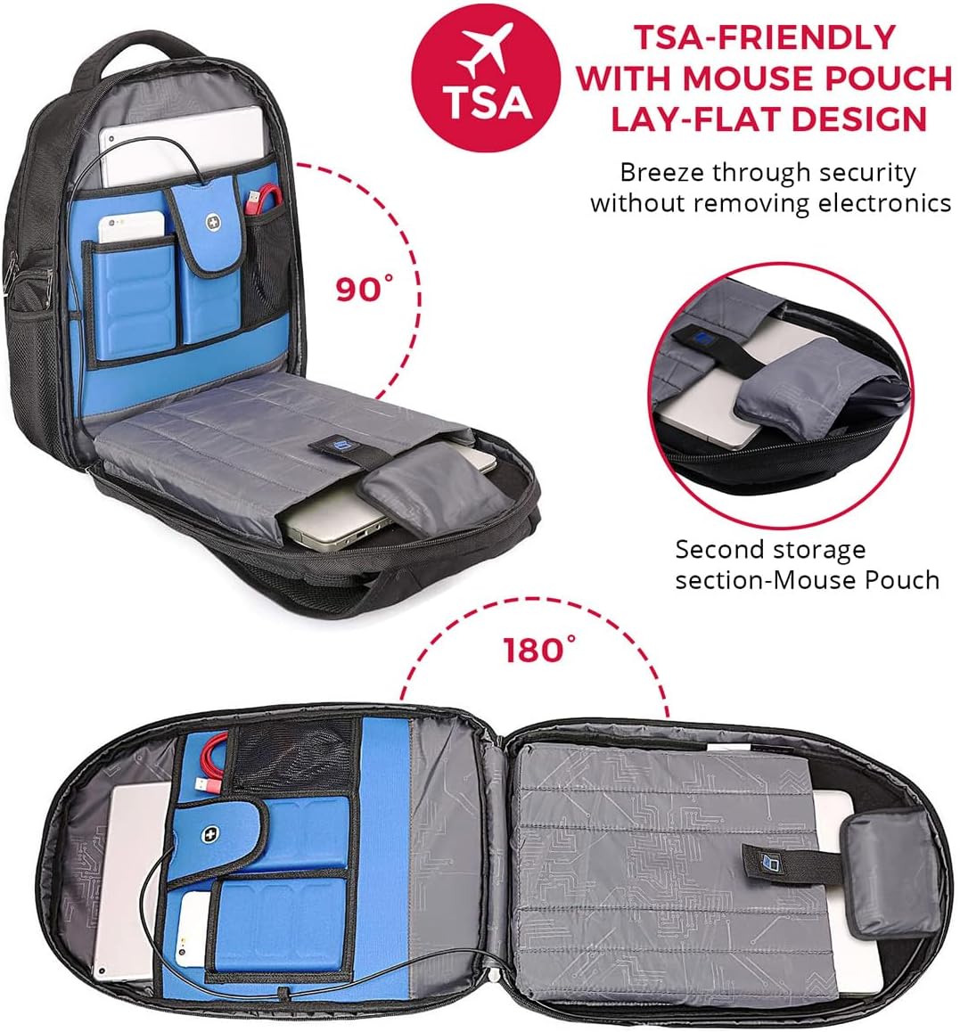 Swissdigital Design TSA Business Laptop Backpack For Men,Travel Backpack With USB Charging Port,College Tech Backpacks With RFID Pockets Presents For Men Fits 15.6 Inch Computer | TERABYTE