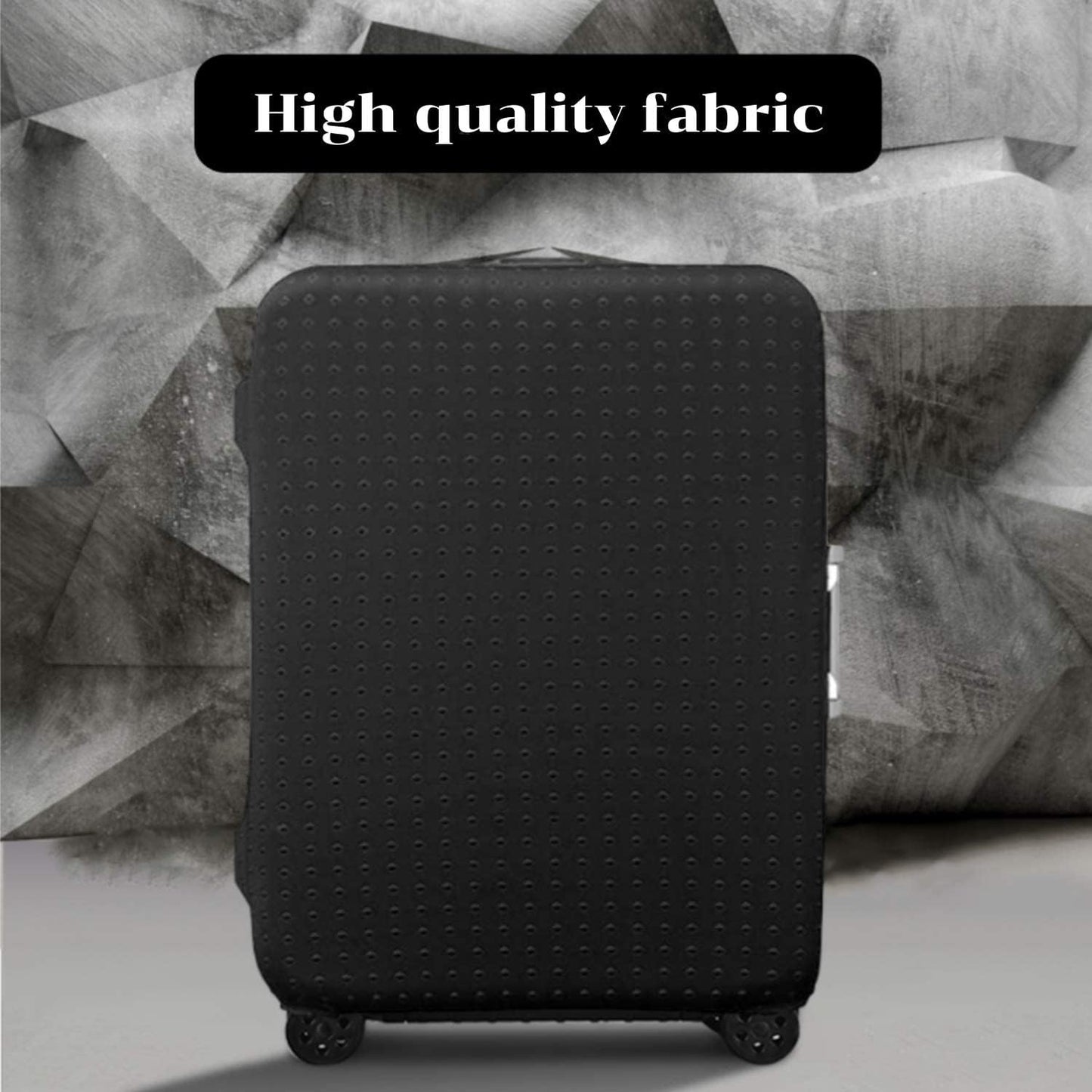 7-mi Water Resistant Print Trolley Case, Black, Size L: Fit 28-30 Inch Luggage