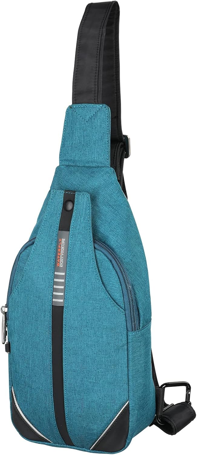 WATERFLY Small Crossbody Sling Backpack Anti Theft Backpack for Traveling Chest Shoulder Bag