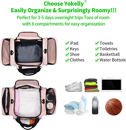 Sports Duffel Bag 20 inch for Travel Gym - Pink