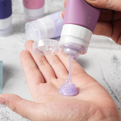 18 Pack travel Bottles for Toiletries, TSA Approved Silicone Travel Containers Leak Proof Refillable Travel Accessories for Shampoo Conditioner Lotion Body Wash(Multicolored I)