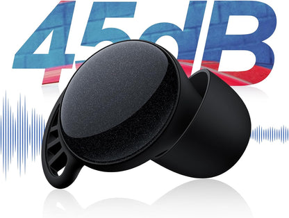 45dB Earplugs for Sleeping,Noise Cancelling Ear Plugs with 8 Pairs Ear Tips, Reusable Hearing Protection Noise Reduction Earplugs Suitable for Concerts,Travel,Work Fit Black