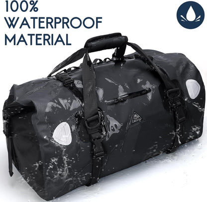 Haimont Waterproof Duffel Bag Roll-top Dry Duffel Bag with Quick-fixed Straps for Motorcycling, Rafting, Boating, SUP, Kayaking, Travel, 50L/70L