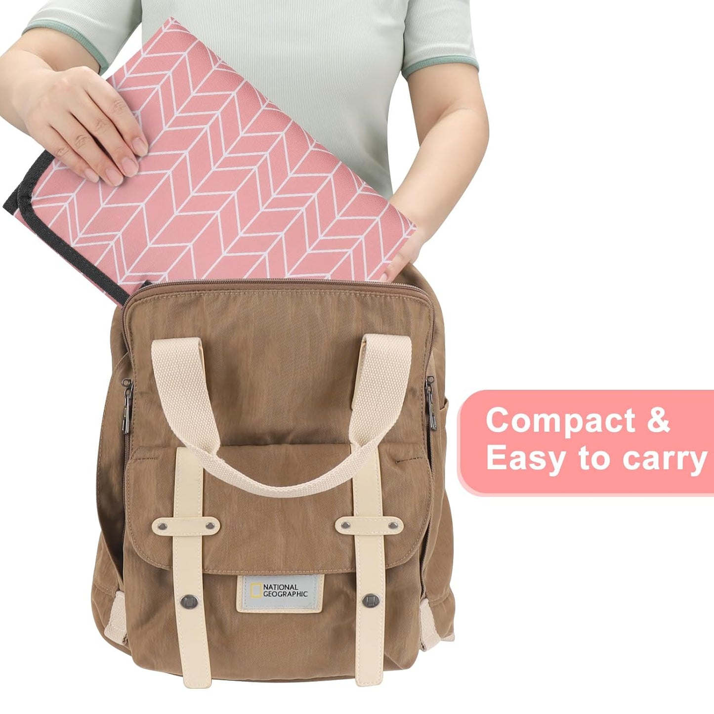 Accmor Portable Diaper Changing Pad, Waterproof Baby Changing Mat, Foldable Travel Diaper Changing Pads for Baby, Baby Essentials Shower Registry Gifts