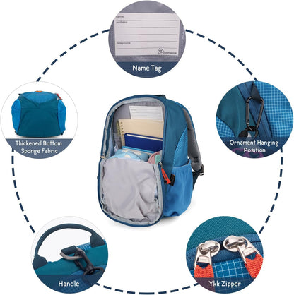 MOUNTAINTOP 8L Kids Backpack,Toddler Backpack Travel Daypack with Chest Strap,Small Backpack for Preschool and Kindergarten