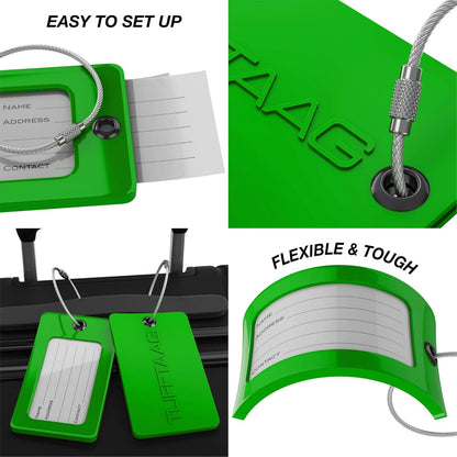 Luggage Tags Business Card Holder by TUFFTAAG - Durable Travel ID Bag Tag, Secure & Flexible, Perfect for Suitcases, Backpacks, and Carry-Ons, Easy Identification