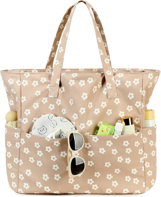 Waterproof Beach Tote Pool Bags for Women Ladies Extra Large Gym Tote Carry On Bag With Wet Compartment for Weekender Travel