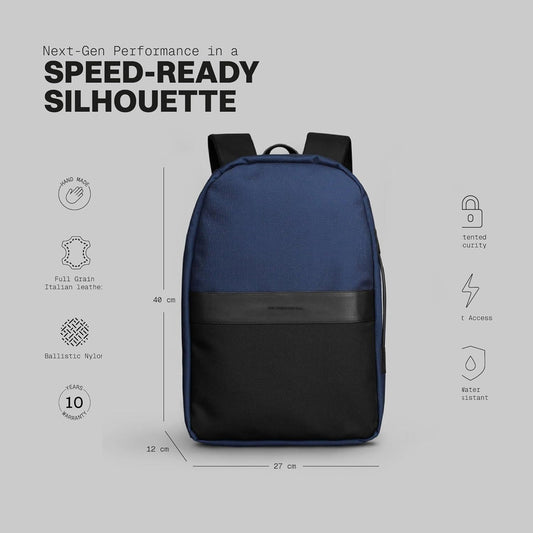 The Frenchie Co. - Super Light Speed Backpack - Expandable lightweight travel pack - Anti-theft magnetic closure for rapid access - Self-adjusting ergonomic straps for comfort