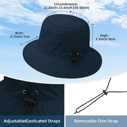 Durio Waterproof Bucket Hats for Woman UPF 50+ Sun Hat UV Protection Packable Rain Hats for Women Lightweight Hiking Hat