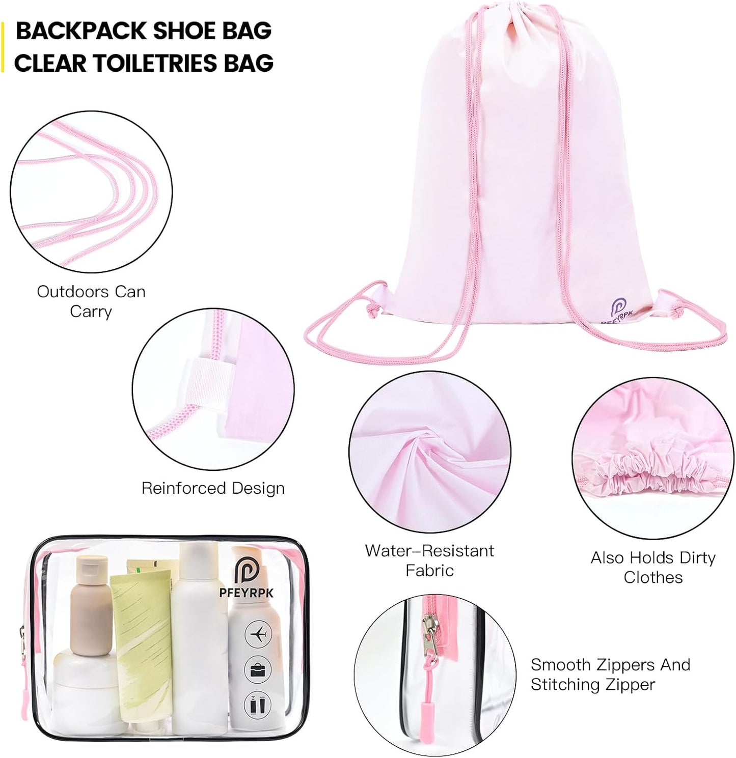 Lightweight Compression Packing Cubes for Suitcases, Compressible Expandable Travel Packing Organizer with Clear Toiletries and Backpack Bag, Travel Essentials for Carry on Luggage 7 Set