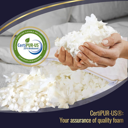 Royal Therapy 2-Pack King Memory Foam Pillow, Adjustable Shredded Odor-Free Pillow for Neck & Shoulder Pain Relief, Support for Back, Stomach, Side Sleepers, AirFlowPRO