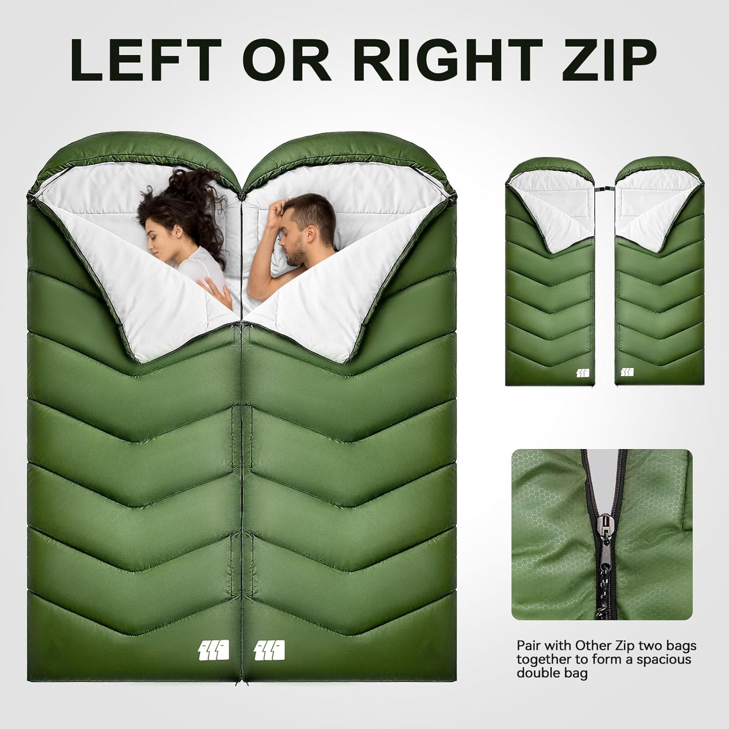 Sleeping Bags for Adults Cold Weather,Portable, Waterproof,Lightweight Camping Sleeping Bag for Tall Girls Boys with Compression Sack for Warm Camping, Hiking, Outdoor & Indoor