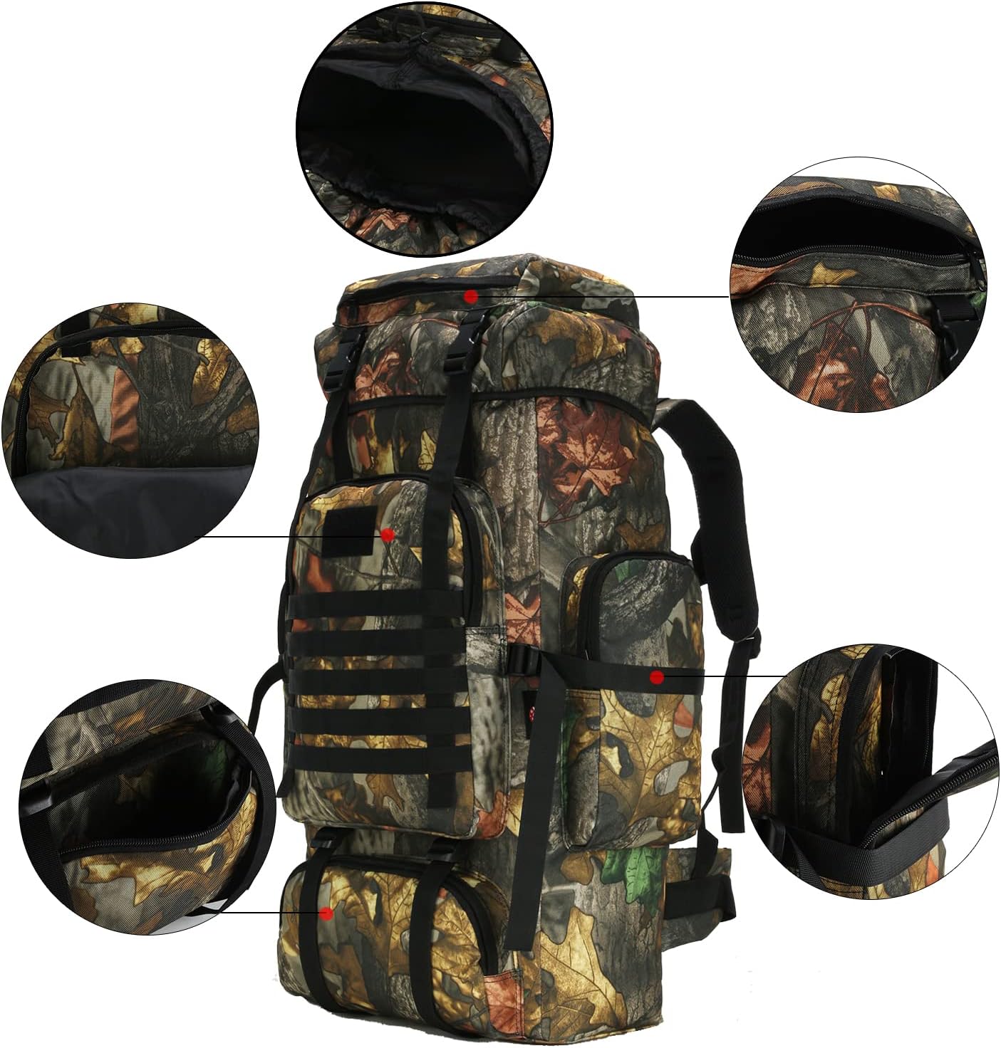 Hiking Backpack for Men 70L/100L Camping Backpack Military Rucksack Molle 3 Days Assault Pack for Climbing