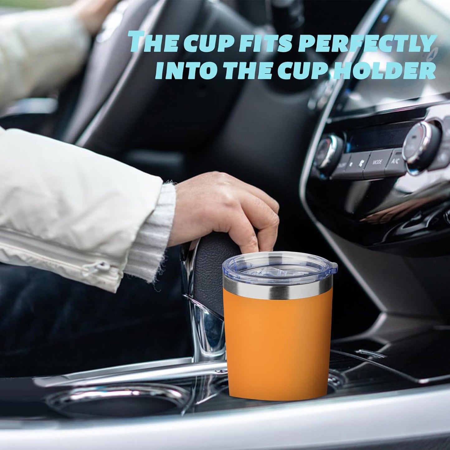 20oz Tumbler with Straw and Brush, Stainless Steel Vacuum Insulated tumbler, Double Wall Insulated Coffee Tumbler for Outdoor, Home, Travel,Office (orange,1pcs)