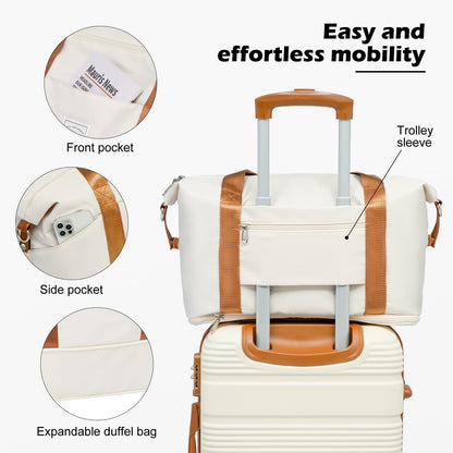 LONG VACATION 6 Piece ABS+PC Hardshell Luggage Set with Spinner Wheels, Lightweight suitcase set with TSA Lock & YKK Zipper