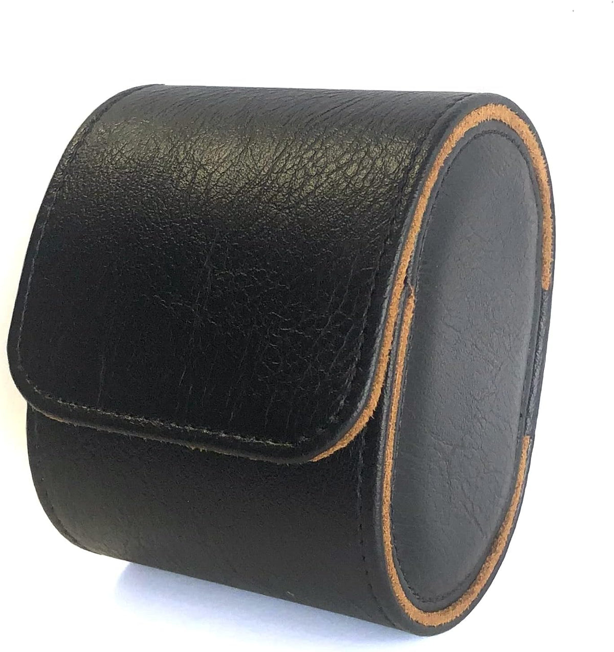 Longjet Watch Roll Travel Case for Men Portable Watches Organizer Box with Removable Velvet Pillow Holder (1 Slot Black)