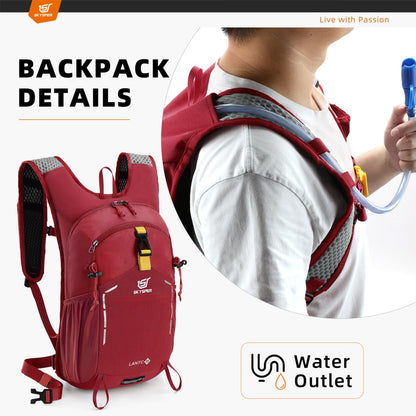 SKYSPER Small Hiking Backpack - 15L Travel Daypack Lightweight Bag Water Resistant Hiking Backpacks for Women Men(Red)