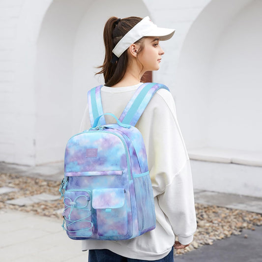 Lohol Galaxy Backpack for Kids Teen Girls, Casual Daypack with Anti Theft Pocket for Travel School (Galaxy C)