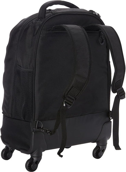 Kenneth Cole REACTION 17" Polyester Dual Compartment 4-Wheel Laptop Backpack, Black