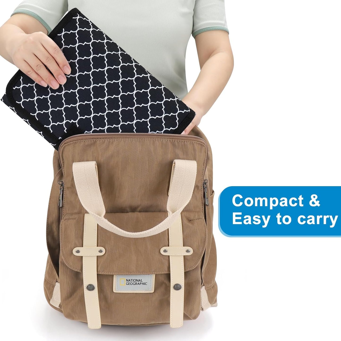 Accmor Portable Diaper Changing Pad, Waterproof Baby Changing Mat, Foldable Travel Diaper Changing Pads for Baby