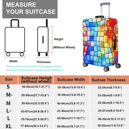 MosaiRudo Travel Luggage Covers For Suitcase Tsa Approved,Suitcase Cover Protector Fit 18-32 Inch Luggage Travel Accessories (T2484, S)