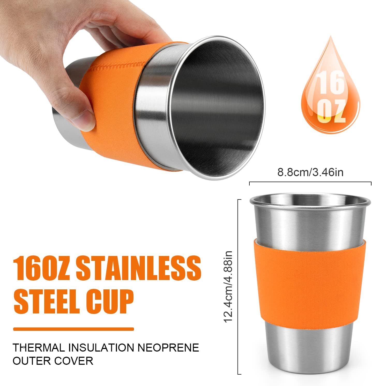 Odoland Camping Cookware Stove Carabiner Canister Stand Tripod and Stainless Steel Cup, Tank Bracket, Fork Spoon Kit for Backpacking, Outdoor Camping Hiking and Picnic