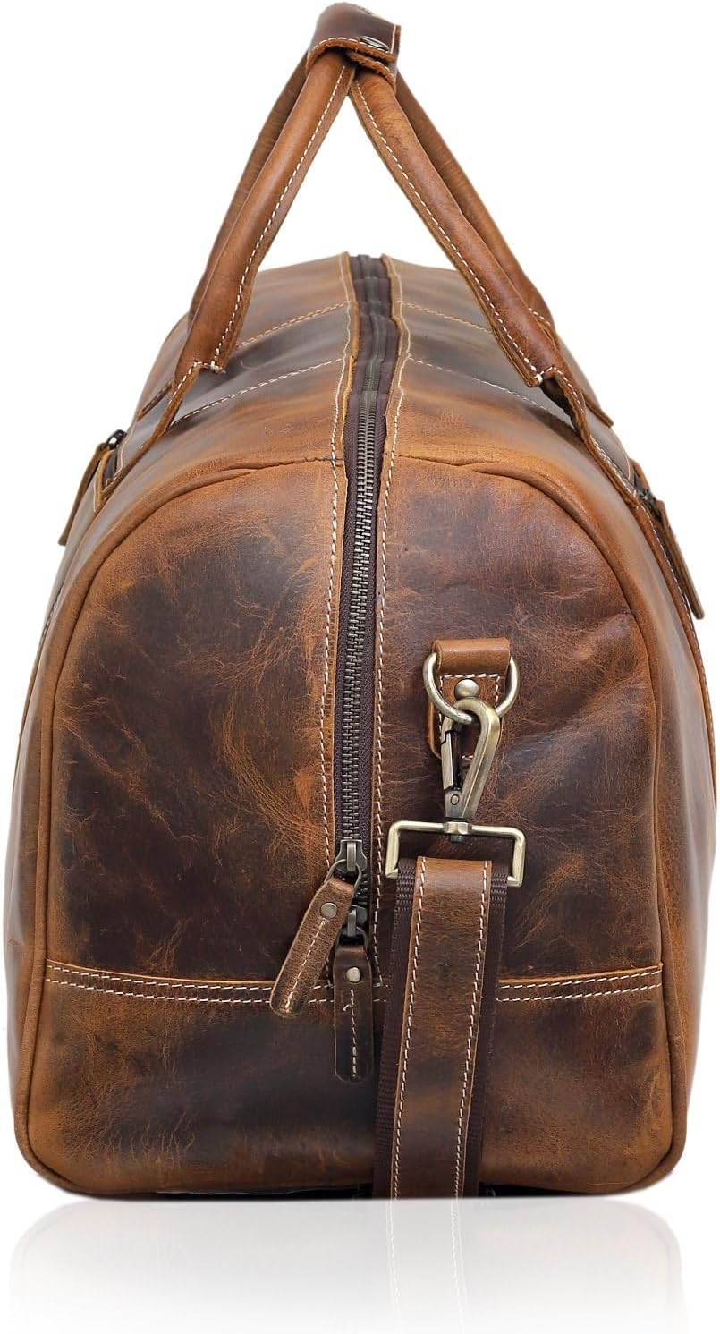 Leather Travel Duffel Bags for Men and Women Full Grain Leather Overnight Weekend Leather Bags Sports Gym Duffle