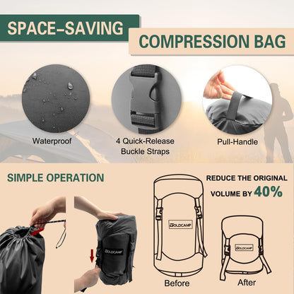 Outdoor Storage Stuff Sacks, Camping Gear Organizer (Black, XL)