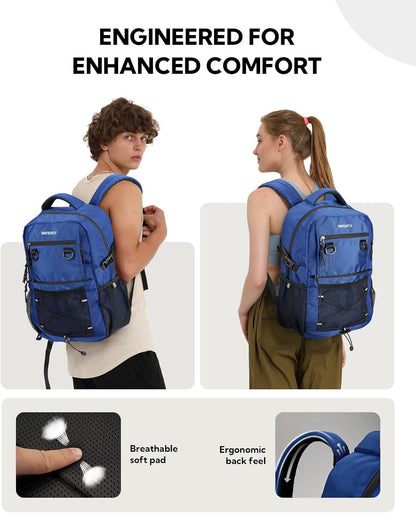 WATERFLY Travel Hiking Casual Backpack: 22L Lightweight Everyday Outdoor City Daypack College Bookbag for Woman Man