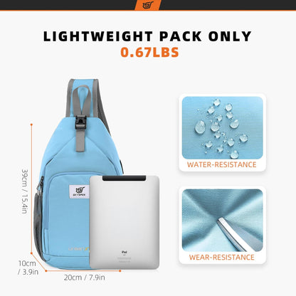 SKYSPER Sling Bag RFID Crossbody Sling Backpack Cross Body Shoulder Bag Travel Hiking Daypack for Women Men