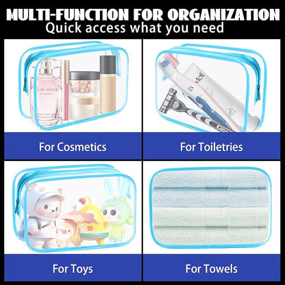 16 Pieces Clear Cosmetic Bags, PVC Clear Pouch - Image 5