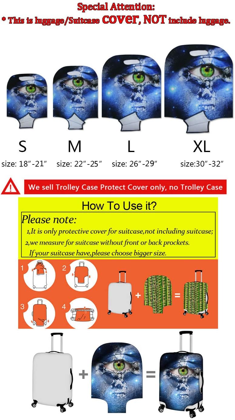 Killer Whale Luggage Cover Elastic Universal Luggage Covers for Suitcase Fit 30-32 Inch Zip Closure Suitcase Cover Protector for Travel Business Anti-Scratch Baggage Covers Case