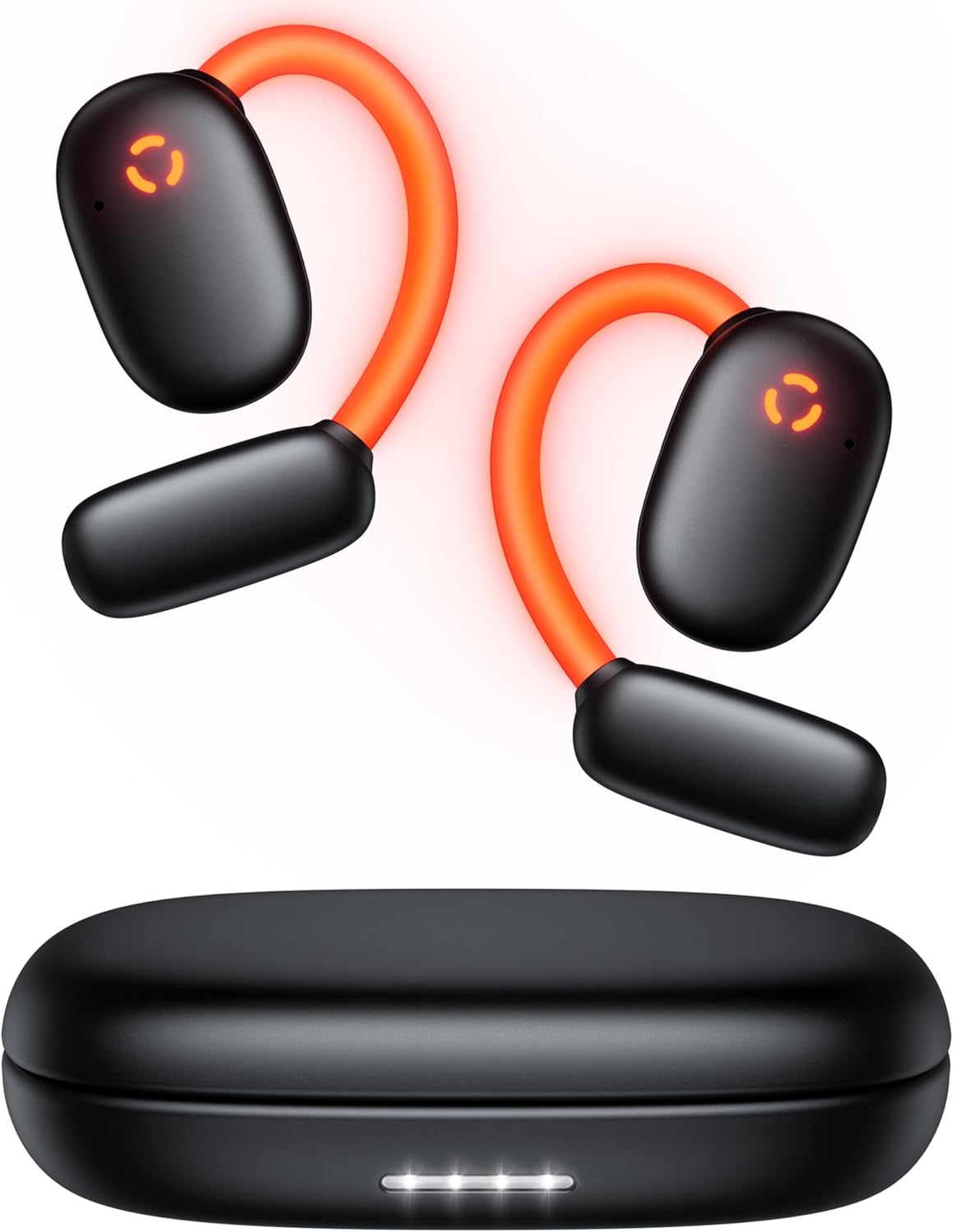 AI Translation Earbuds Real Time 80H Playtime 164 Languages Translator Ear Buds with Glowing Earhook Bluetooth Translating Headphones audifonos traductores inglés español for Travel Business Meeting